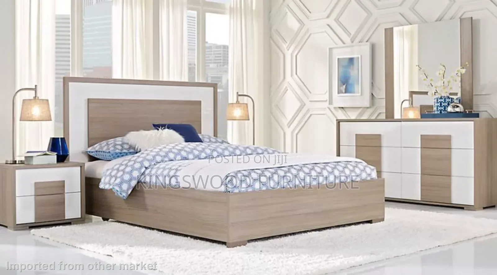 Bed With Two Night Stand P30 C1035